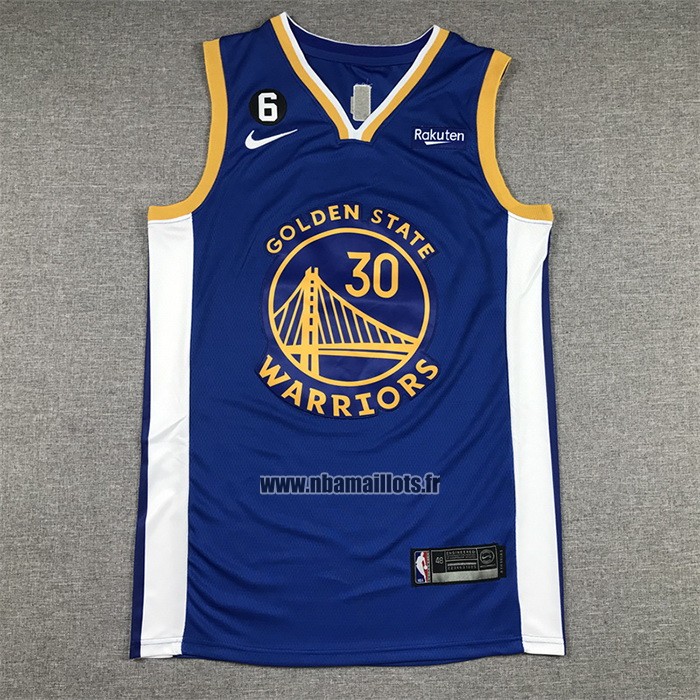 Maillot Golden State Warriors Stephen Curry NO 30 Icon 2022-23 Bleu